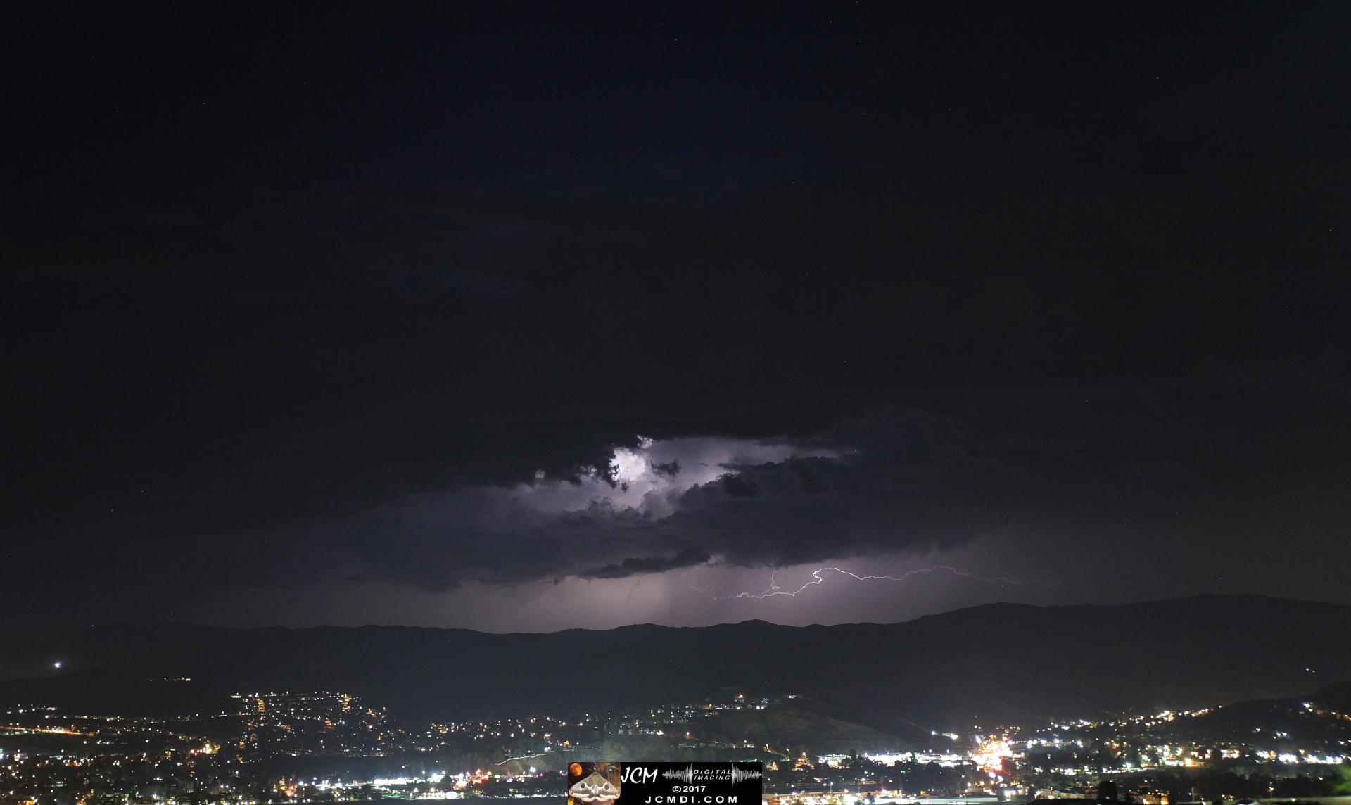 Desert Lightning image, 9-9-2017 over Antelope Valley (filmed from Santa Clarita)